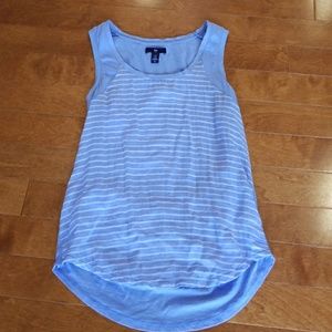 Blue and white stripped top